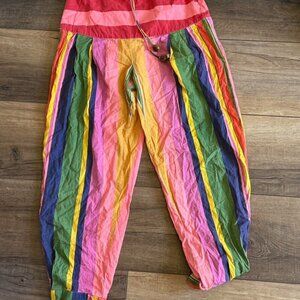 Farm Rio Linen Straight Leg Pants